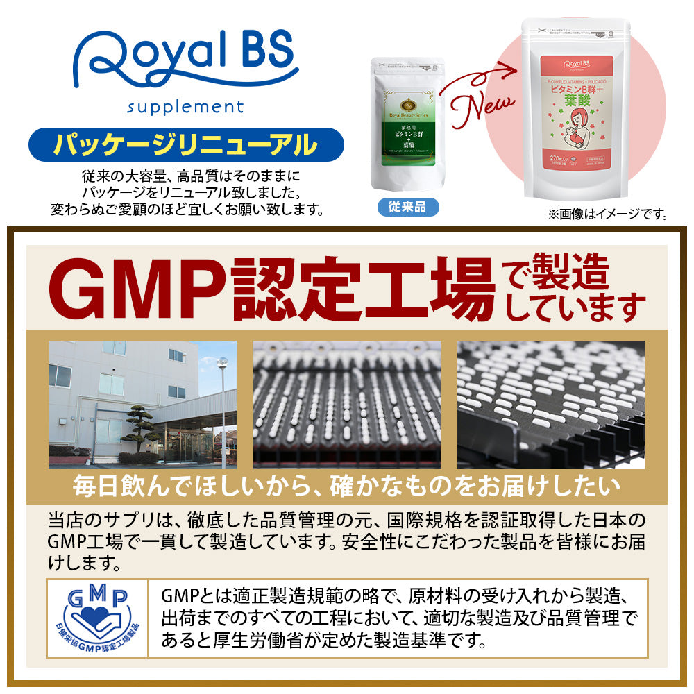 ビタミンB群+葉酸 270粒 (#30)